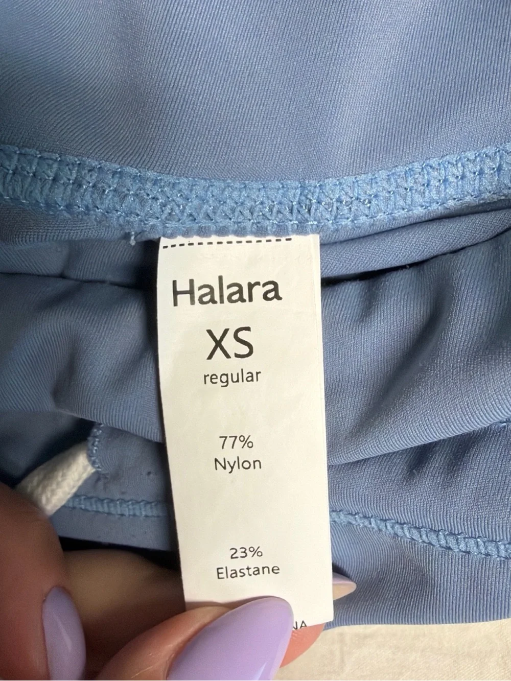 HALARA Light Blue High-Rise Drawstring Leggings